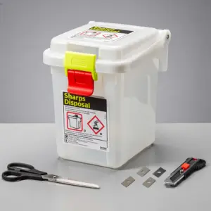 Portable Utility Blade Disposal Container